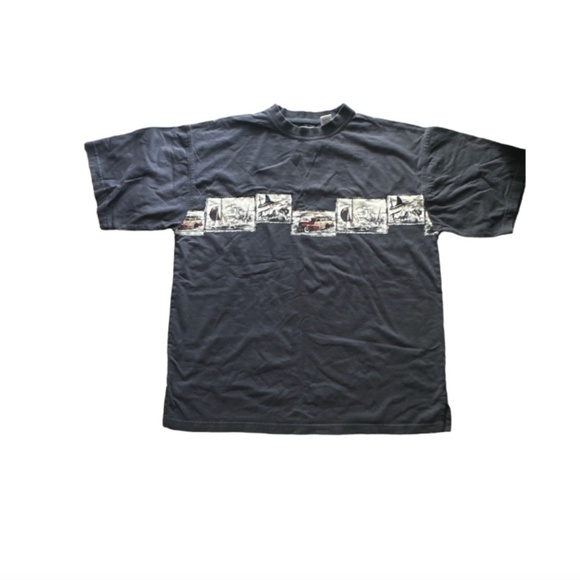 Men"s World Wide Sportsman  Grey T-shirt Sz L - Picture 1 of 4